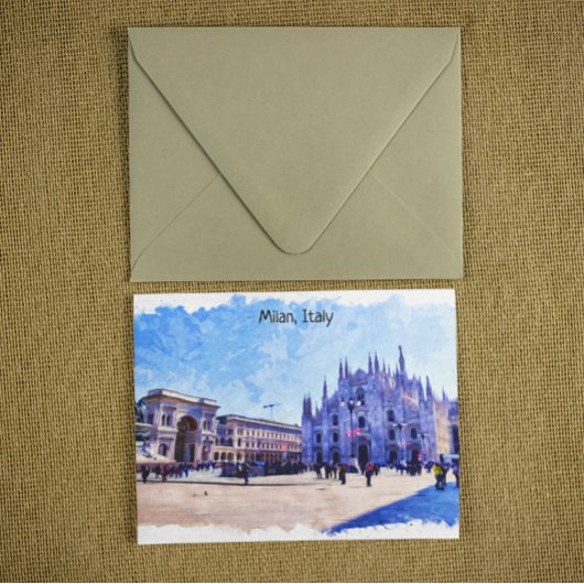 Uitzicht Panorama kathedraal van Milaan Briefkaart