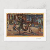 Uitzicht Parade in Chinatown Briefkaart (Voorkant)