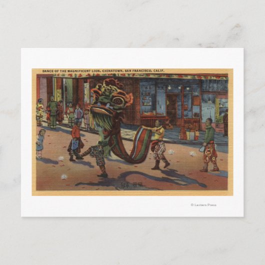 Uitzicht Parade in Chinatown Briefkaart (Voorkant)