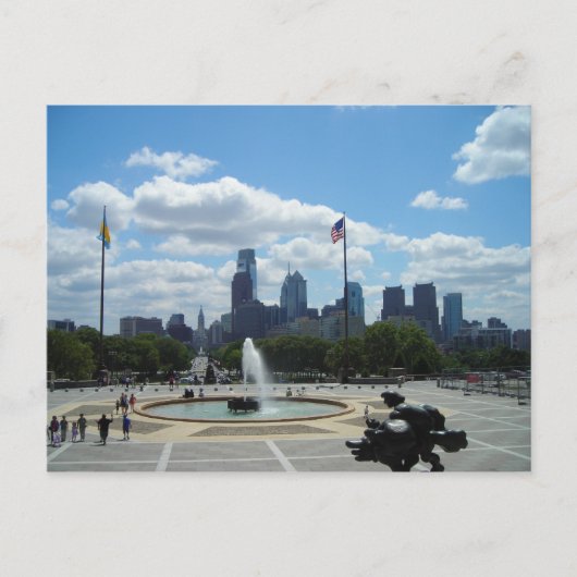 Uitzicht Philadelphia Briefkaart (Voorkant)