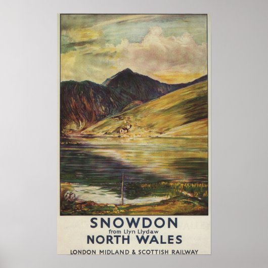 Uitzicht Poster Snowdon Mountain (Voorkant)