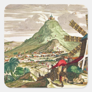 Uitzicht Potosi in Bolivia Vierkante Sticker