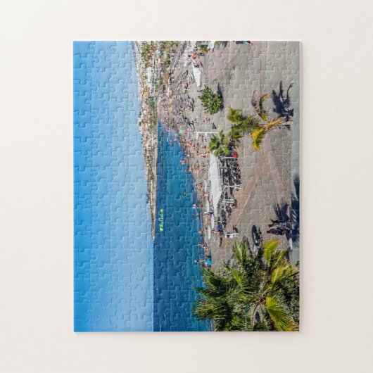 Uitzicht-puzzel op Tenerife-strand Legpuzzel (Verticaal)