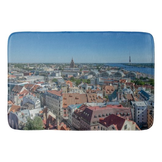 Uitzicht Riga van bovenaf Badmat (Voorkant)