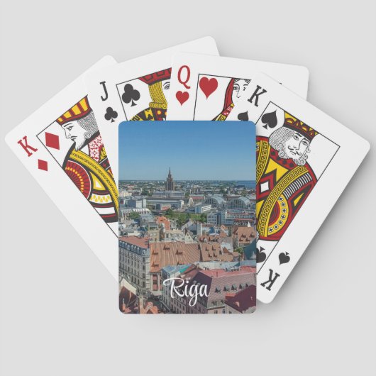 Uitzicht Riga van bovenaf Pokerkaarten (Achterkant)