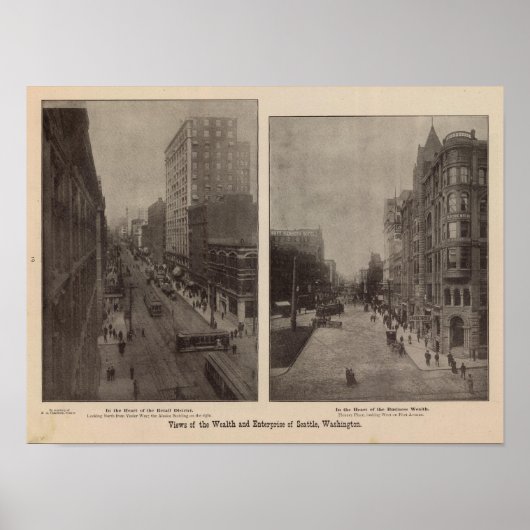 Uitzicht rijkdom, onderneming, Seattle, was Poster (Voorkant)