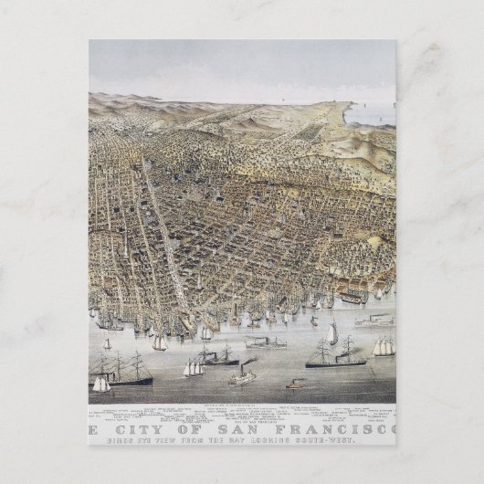 Uitzicht San Francisco, 1878 Briefkaart (Voorkant)