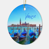 Uitzicht San Giorgio Maggiore Island Venetië Itali Keramisch Ornament (Links)