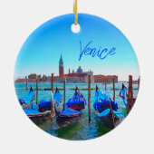 Uitzicht San Giorgio Maggiore Island Venetië Itali Keramisch Ornament (Achterkant)