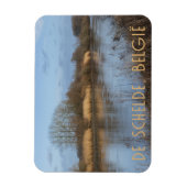 Uitzicht Schelde, Dendermonde, België Magneet (Verticaal)
