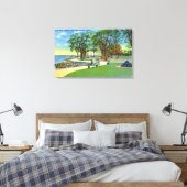 Uitzicht Seaside Park Seawall Walk Canvas Afdruk (Insitu (Slaapkamer))