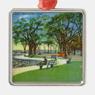 Uitzicht Seaside Park Seawall Walk Metalen Ornament