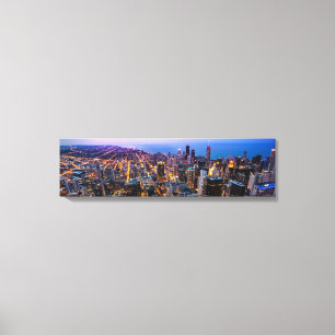 Uitzicht Skyline Canvas, centrum van Chicago Canvas Afdruk