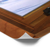 Uitzicht sneeuwwinter - Verlichtingsvenster van he Poster (Hoek)