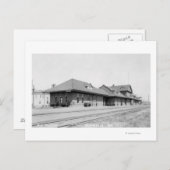 Uitzicht spoorwegstation briefkaart (Voorkant / Achterkant)