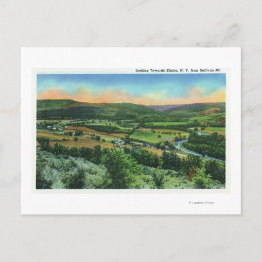 Uitzicht Sullivan Mountain van de stad Briefkaart (Voorkant)