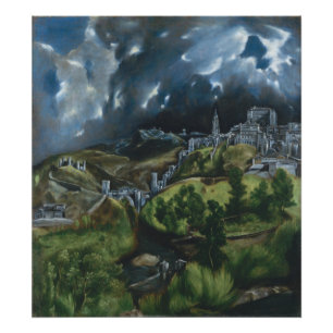 Uitzicht Toledo van El Greco Foto Afdruk