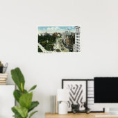 Uitzicht Tremont Street uit Boylston Poster (Thuiskantoor)