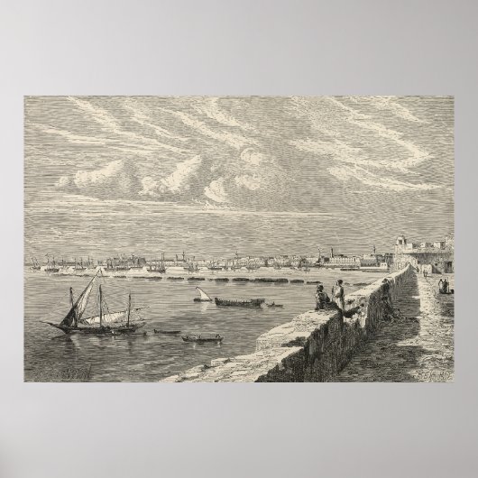 Uitzicht Tripoli Poster (Voorkant)