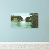 Uitzicht tussen de eilanden canvas afdruk (Insitu (Houten vloer))