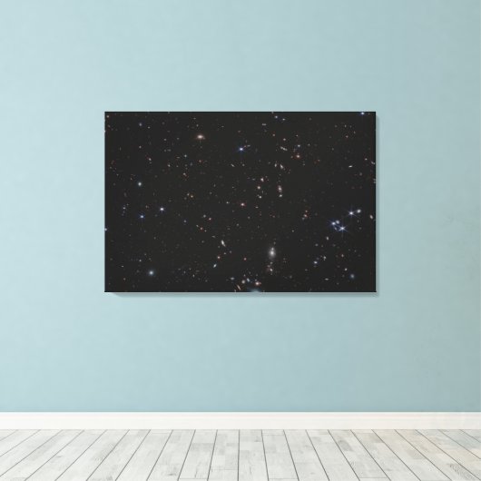 Uitzicht tussen de Vissen & Andromeda Constellatio Canvas Afdruk (Insitu (Houten vloer))