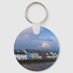 Uitzicht uit Claddagh van The Long Walk en Old Qua Sleutelhanger
