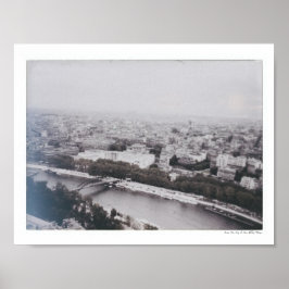 Uitzicht uit de Eiffeltoren uit de midden-eeuw Poster