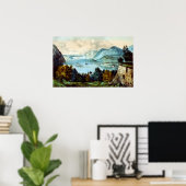 Uitzicht uit de Fort Putnam - West Point Hudson Poster (Thuiskantoor)