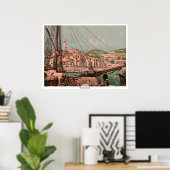 Uitzicht uit de haven, Mentone, Riviera Poster (Thuiskantoor)