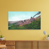 Uitzicht uit de lucht van de stad Virtue MineBaker Canvas Afdruk (Insitu (Woonkamer))