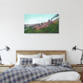 Uitzicht uit de lucht van de stad Virtue MineBaker Canvas Afdruk (Insitu (Slaapkamer))