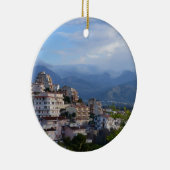 Uitzicht uit de stad Calabrian Hill Keramisch Ornament (Rechts)