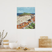 Uitzicht uit de Tate Gallery St. Ives Poster (Keuken)