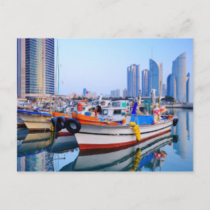 Uitzicht uit het water Zuid-Korea Briefkaart