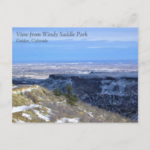 Uitzicht uit het Windy Saddle Park, Golden, Colora Briefkaart