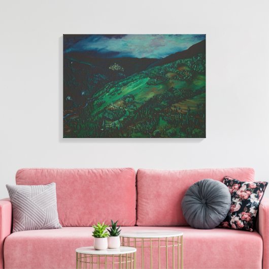 Uitzicht uit San Chirico, Italië Canvas Afdruk (Insitu (Woonkamer))