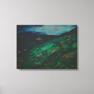 Uitzicht uit San Chirico, Italië Canvas Afdruk