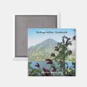 Uitzicht uit Santiago Atitlan, Guatemala Magneet (Voorkant / Achterkant)