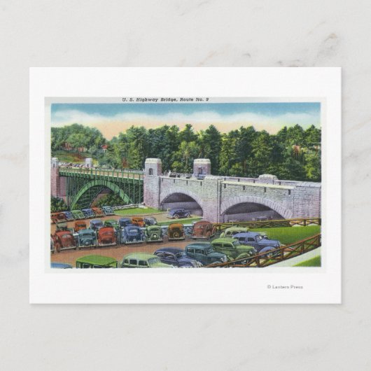 Uitzicht US Hwy Route 9 Bridge Briefkaart (Voorkant)