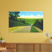 Uitzicht US Route 20 Canvas Afdruk (Insitu (Woonkamer))