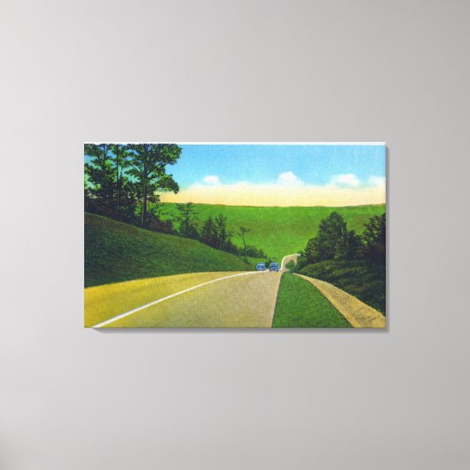 Uitzicht US Route 20 Canvas Afdruk (Voorkant)