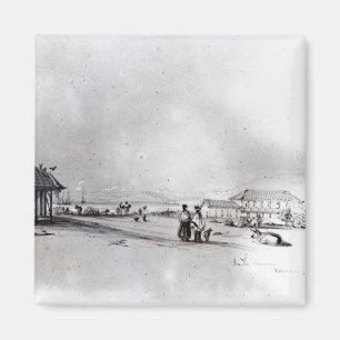 Uitzicht Valparaiso, 1834 Magneet