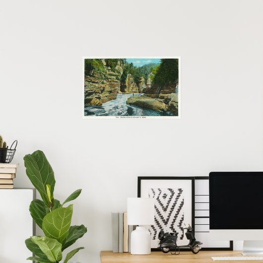 Uitzicht van Abruikbare Chasm bij Elephant's Head Poster (Thuiskantoor)