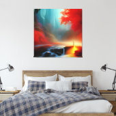 Uitzicht van adembenemende schoonheid canvas afdruk (Insitu (Slaapkamer))