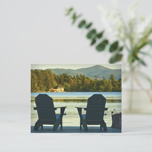 Uitzicht van Adirondack Chairs in de Adirondacks, Briefkaart (Staand voorkant)