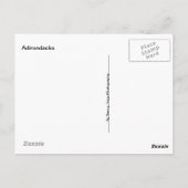 Uitzicht van Adirondack Chairs in de Adirondacks, Briefkaart (Achterkant)