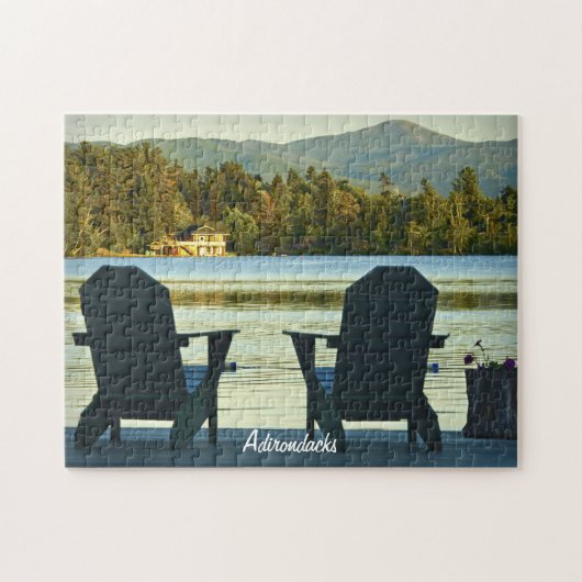 Uitzicht van Adirondack Chairs in de Adirondacks,  Legpuzzel (Horizontaal)