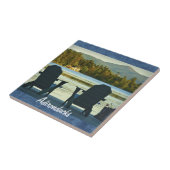 Uitzicht van Adirondack Chairs in de Adirondacks, Tegeltje (Zijkant)