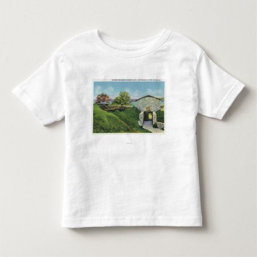 Uitzicht van adjutant Quarters in het oude Franse  Kinder Shirts (Voorkant)