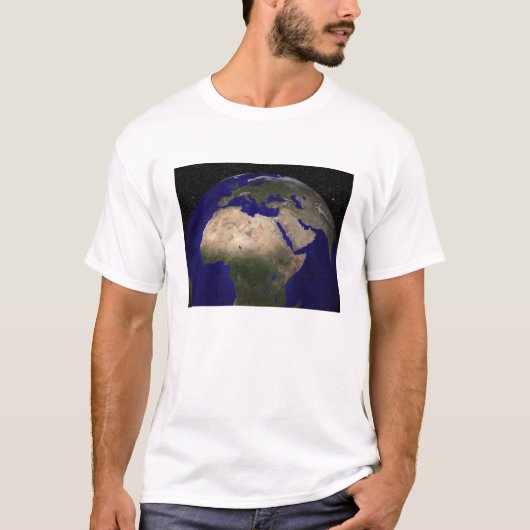 Uitzicht van Afrika, Europa, het Midden-Oosten en T-shirt (Voorkant)